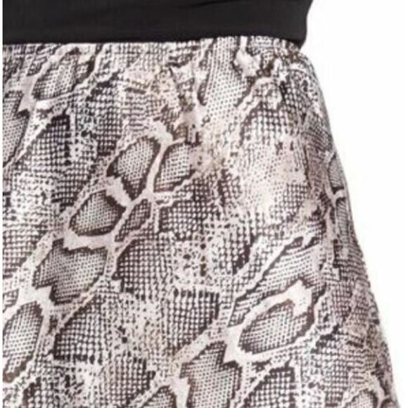 French Connection Women's Snake Print Satin Midi Skirt Grey/Taupe Medium $118 - Picture 4 of 5